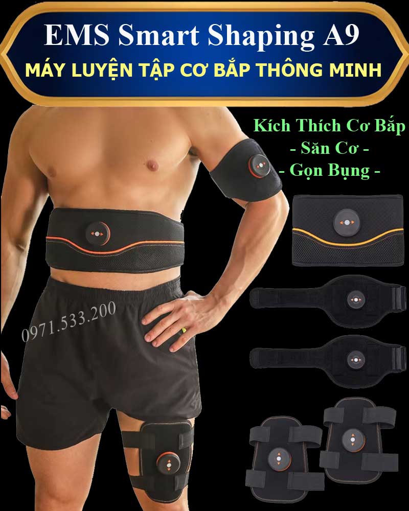 Máy Xung Điện Sinh Học Phát Triển Cơ Bắp PAM Techy - EMS Smart Shaping A9