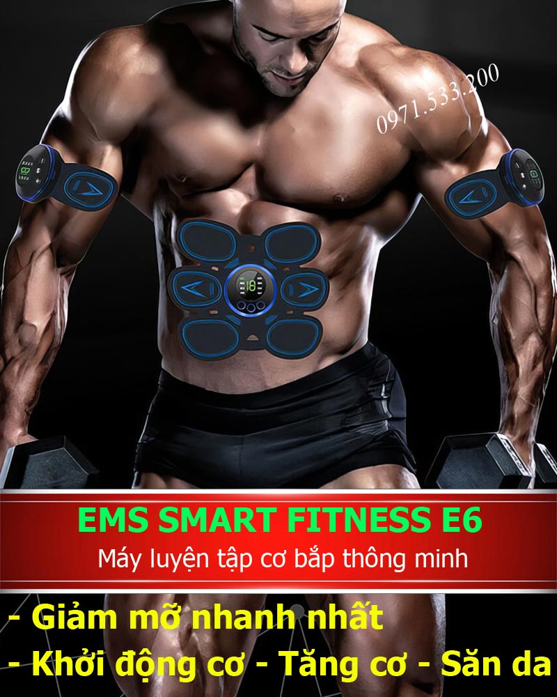 Máy Xung Điện Sinh Học Phát Triển Cơ Bắp PAM Techy - EMS Smart Fitness E6