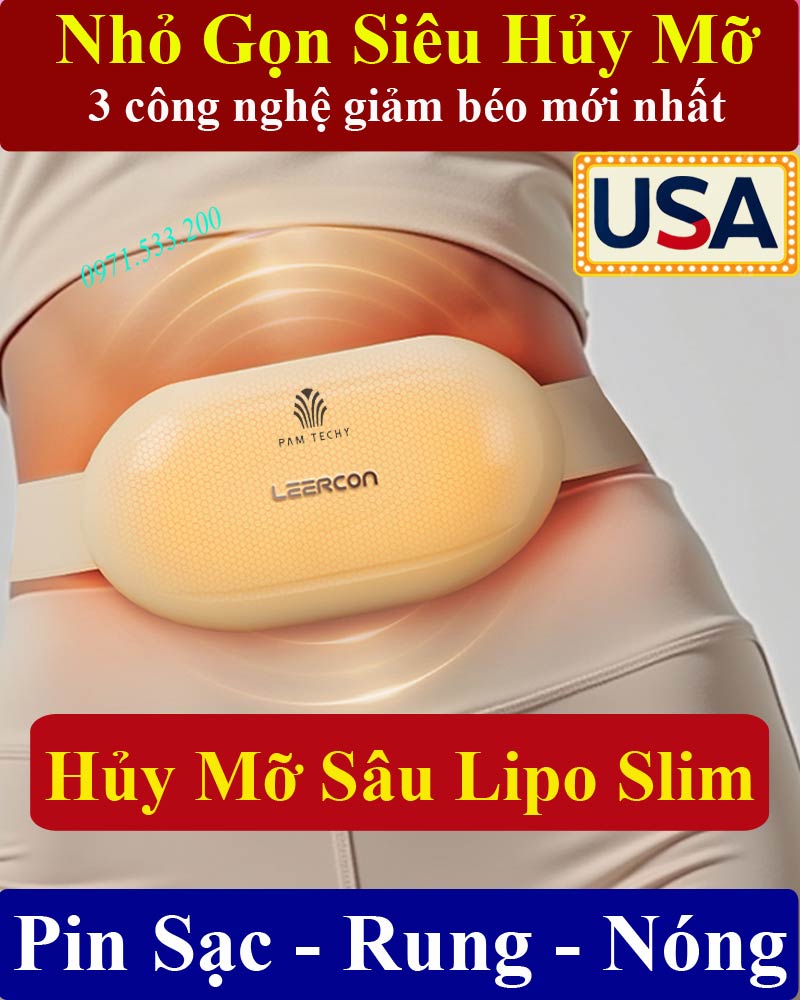 Máy Massage Bụng USA Hủy Mỡ PAM Techy - Lipo Slim Leercon Pro