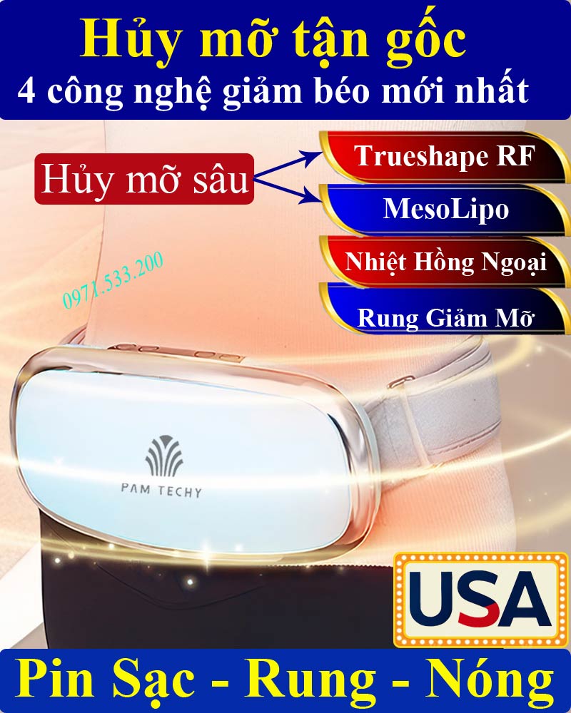 Máy Massage Bụng USA Hủy Mỡ PAM Techy - Trueshape RF10 Premium