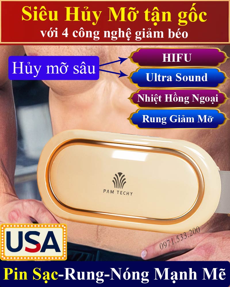 Máy Massage Bụng USA Hủy Mỡ PAM Techy - MesoLipo K5 Ultimate Power